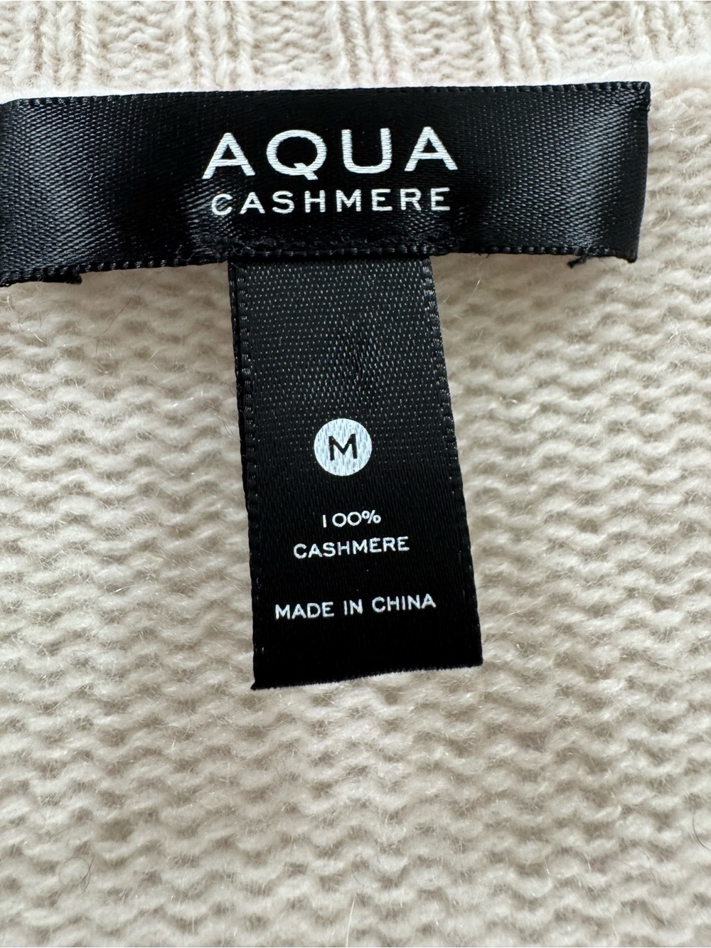 Aqua Cream Crewneck Sweater with Navy & Pink Stripes - Picture 4 of 4